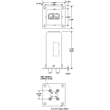 Fig. 6 The model 411HC-480823A-1 transfer switch's mechanical outline