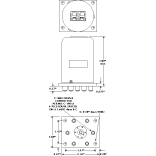 Fig. 7 The model 461H-480823A-1 SP6T latching switch's mechanical outline