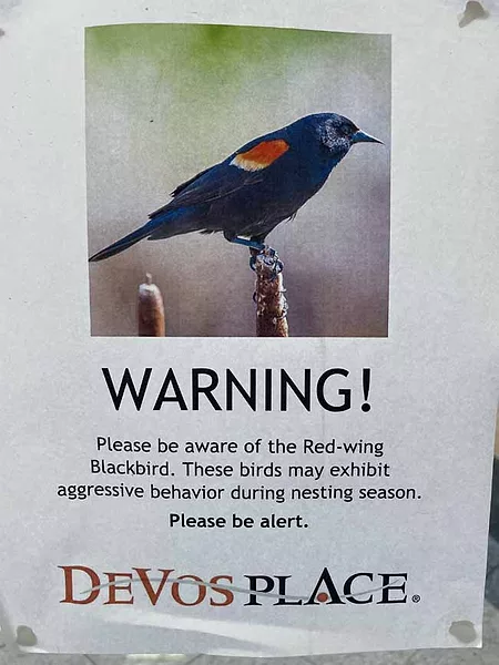 Warning for Convention Center