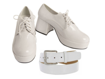 white shoes and belt