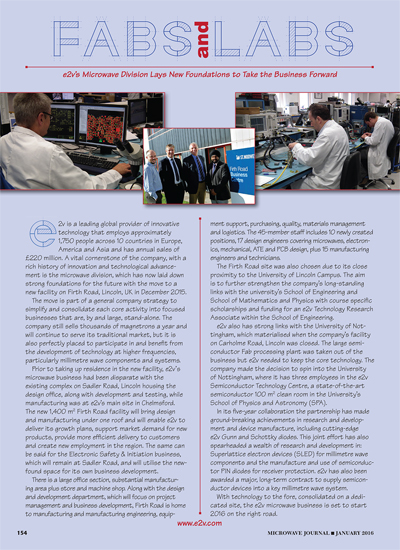 Fabs and Labs: e2v