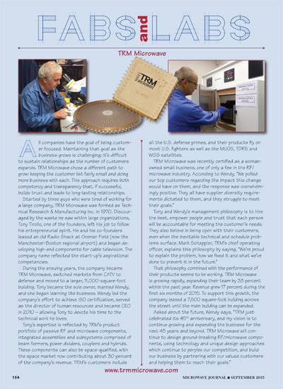 Fabs and Labs: TRM Microwave