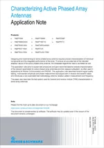 Characterizing Active Phased Array Antennas