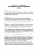 An Interview with Analog Devices Discussing RF Electronics for Phased Array Applications