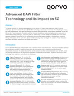 Advanced BAW Filter Technology and Its Impact on 5G