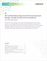 RF to Millimeter-Wave Front-End Component Design Trends for 5G Communications