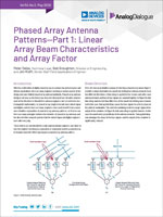 Phased Array Antenna Patterns—Part 1: Linear Array Beam Characteristics and Array Factor