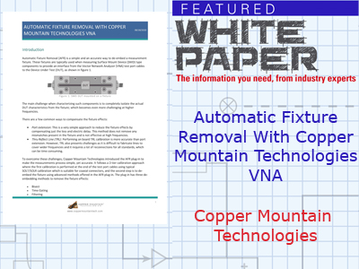 Automatic Fixture Removal from VNA Measurements