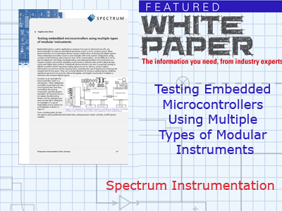 Testing Embedded Microcontrollers Using Multiple Types of Modular Instruments