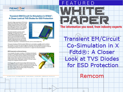 Transient EM/Circuit Co-Simulation in XFdtd®: A Closer Look at TVS Diodes for ESD Protection