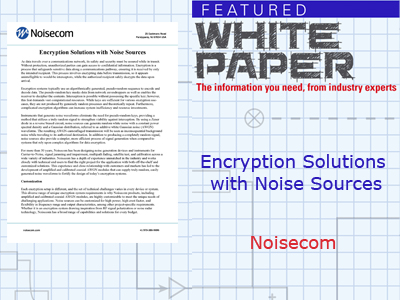 Encryption Solutions with Noise Sources
